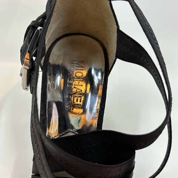 Size 7.5 Michael Kors black strappy heels - Picture 7 of 8